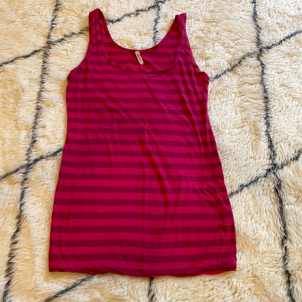 Splendid hot pink striped tank top